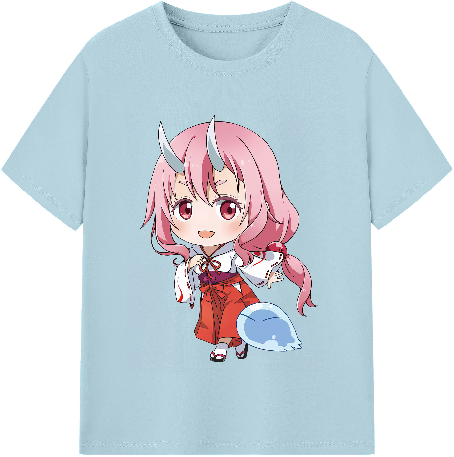 （画像用） 転スラ Regarding Reincarnated to Slime 綿100％半袖Tシャツ（フロントプリント）